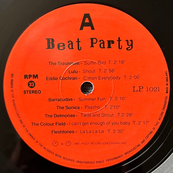 Various - Beat Party 1 | Piggy Recors (LP 1021) - 3 Various - Beat Party 1 | Piggy Recors (LP 1021) - 3