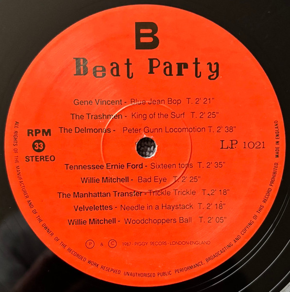 Various - Beat Party 1 | Piggy Recors (LP 1021) - 4 Various - Beat Party 1 | Piggy Recors (LP 1021) - 4
