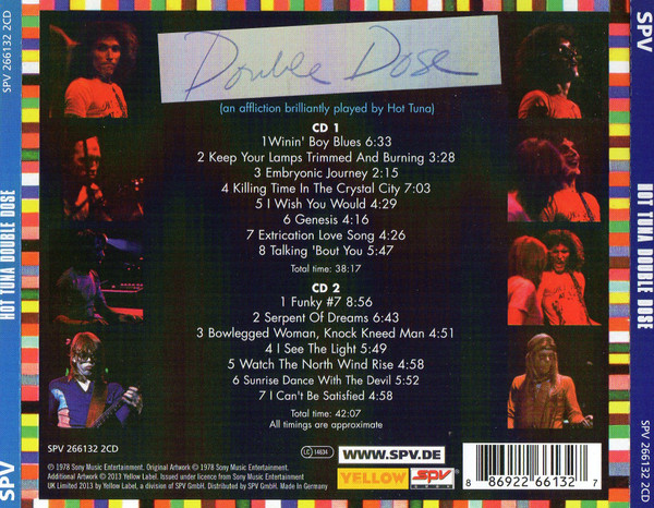 Hot Tuna - Double Dose | Yellow Label (SPV 266132 2CD) - 2 Hot Tuna - Double Dose | Yellow Label (SPV 266132 2CD) - 2