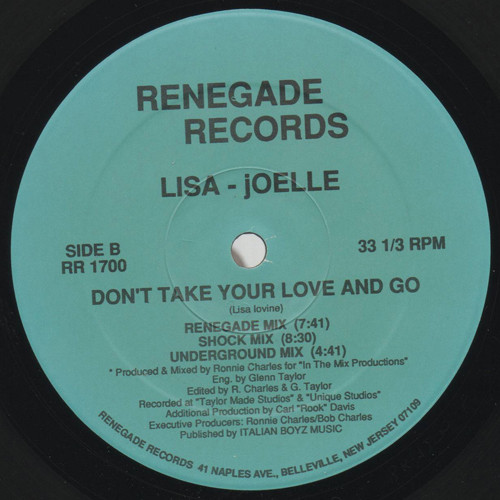 Lisa - Joelle - Don't Take Your Love And Go | Renegade Records (RR 1700) - 2 Lisa - Joelle - Don't Take Your Love And Go | Renegade Records (RR 1700) - 2