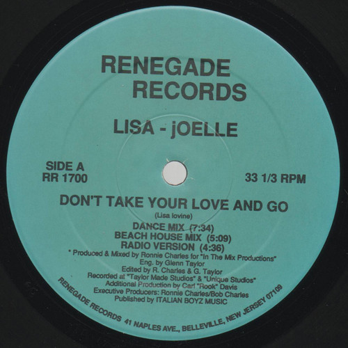 Lisa - Joelle - Don't Take Your Love And Go | Renegade Records (RR 1700) - main Lisa - Joelle - Don't Take Your Love And Go | Renegade Records (RR 1700) - main
