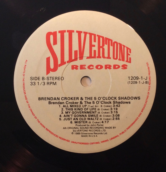 Brendan Croker And The 5 O'Clock Shadows - Brendan Croker And The 5 O'Clock Shadows | Silvertone Records (1209-1-J) - 4