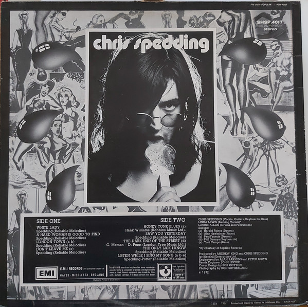 Chris Spedding - The Only Lick I Know | Harvest (SHSP 4017) - 2