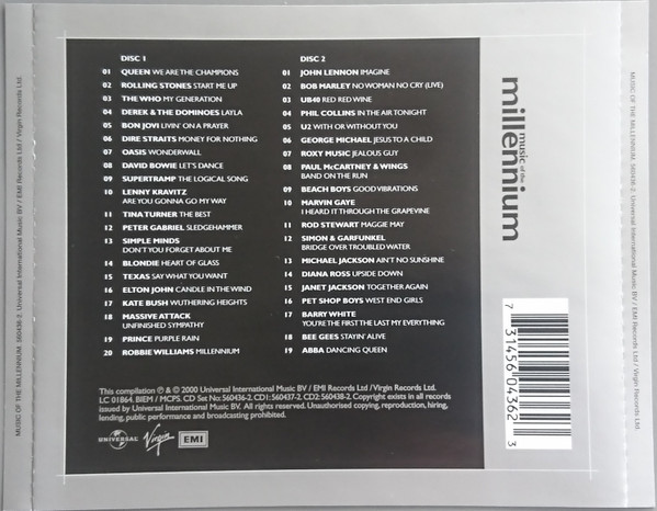 Various - Music Of The Millennium | Universal (560436-2) - 4 Various - Music Of The Millennium | Universal (560436-2) - 4