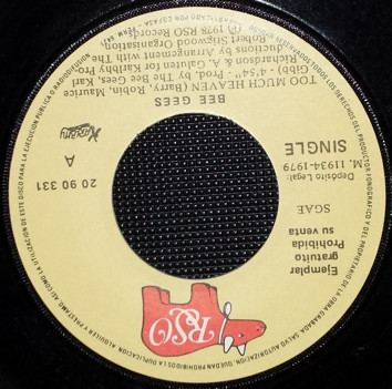 Bee Gees - Too Much Heaven / Rest Your Love On Me | RSO (20 90 331) - 3