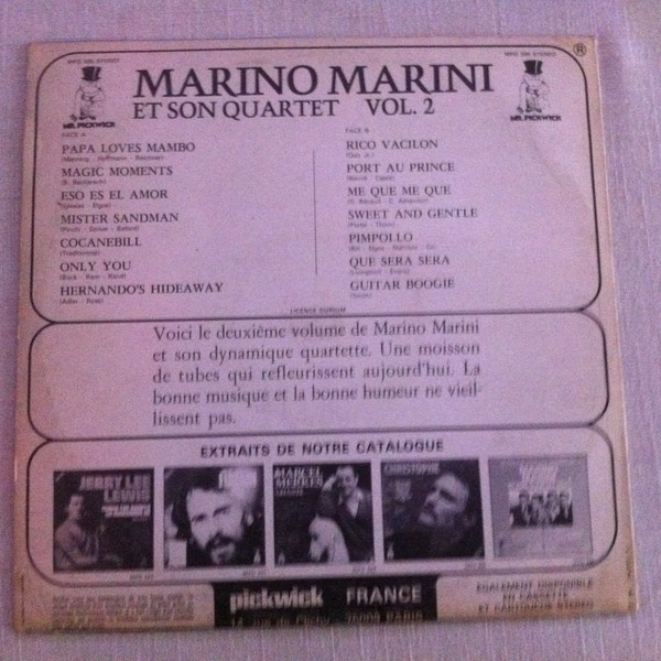 Marino Marini Ed Il Suo Quartetto - Marino Marini Et Son Quartet vol.2 | Mr. Pickwick (MPD 505) - 2
