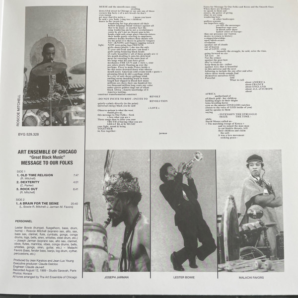 The Art Ensemble Of Chicago - Message To Our Folks | BYG Records (529.328) - 2