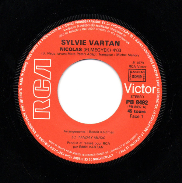 Sylvie Vartan - Nicolas | RCA Victor (PB 8492) - 3 Sylvie Vartan - Nicolas | RCA Victor (PB 8492) - 3