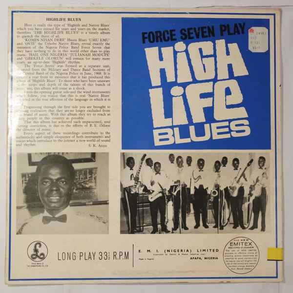 The Nigerian Police Force Band (The Force 7) - Force Seven Play Highlife Blues | Parlophone (PNL 1021) - 2 The Nigerian Police Force Band (The Force 7) - Force Seven Play Highlife Blues | Parlophone (PNL 1021) - 2