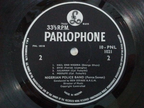 The Nigerian Police Force Band (The Force 7) - Force Seven Play Highlife Blues | Parlophone (PNL 1021) - 4 The Nigerian Police Force Band (The Force 7) - Force Seven Play Highlife Blues | Parlophone (PNL 1021) - 4
