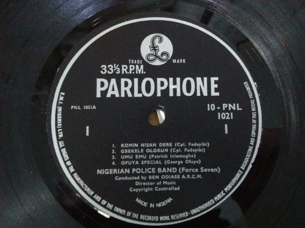 The Nigerian Police Force Band (The Force 7) - Force Seven Play Highlife Blues | Parlophone (PNL 1021) - 3 The Nigerian Police Force Band (The Force 7) - Force Seven Play Highlife Blues | Parlophone (PNL 1021) - 3