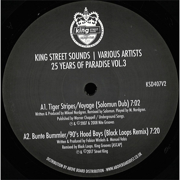 Various - 25 Years Of Paradise Vol. 3 | BPM King Street Sounds (KSD407V2)