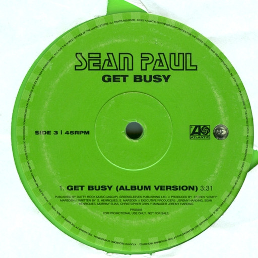 Wayne Wonder / Sean Paul - No Letting Go / Get Busy | Atlantic (PRO3846) - 3