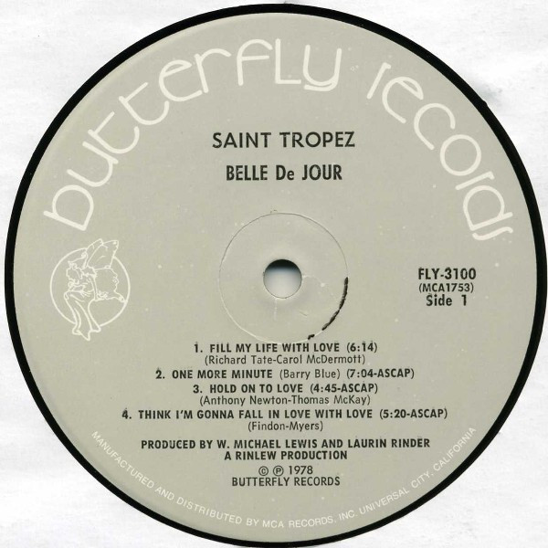 Saint Tropez - Belle De Jour | Butterfly Records (FLY-3100) - 4 Saint Tropez - Belle De Jour | Butterfly Records (FLY-3100) - 4