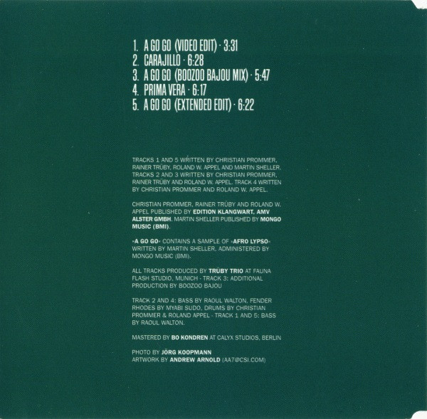 Trüby Trio Feat. Christian Prommer , Roland Appel & Rainer Trüby - A Go Go • Carajillo • Prima Vera | Compost Records (COMPOST 058-2) - 2