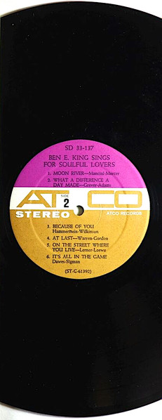 Ben E. King - Ben E. King Sings For Soulful Lovers | ATCO Records (SD 33-137) - 4