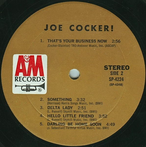 Joe Cocker - Joe Cocker! | A&M Records (SP4224) - 4