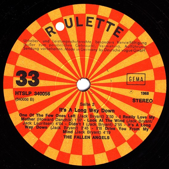 The Fallen Angels - It's A Long Way Down | Roulette (HTSLP 340056) - 4 The Fallen Angels - It's A Long Way Down | Roulette (HTSLP 340056) - 4