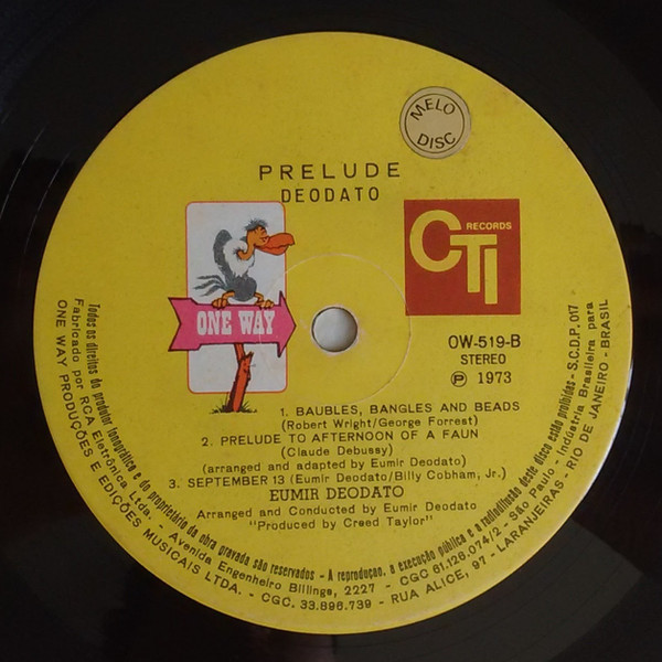 Eumir Deodato - Prelude | CTI Records (OW-519) - 4 Eumir Deodato - Prelude | CTI Records (OW-519) - 4