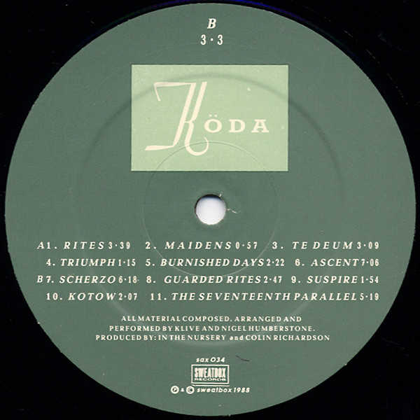 In The Nursery - Köda | Sweatbox (sax 034) - 4