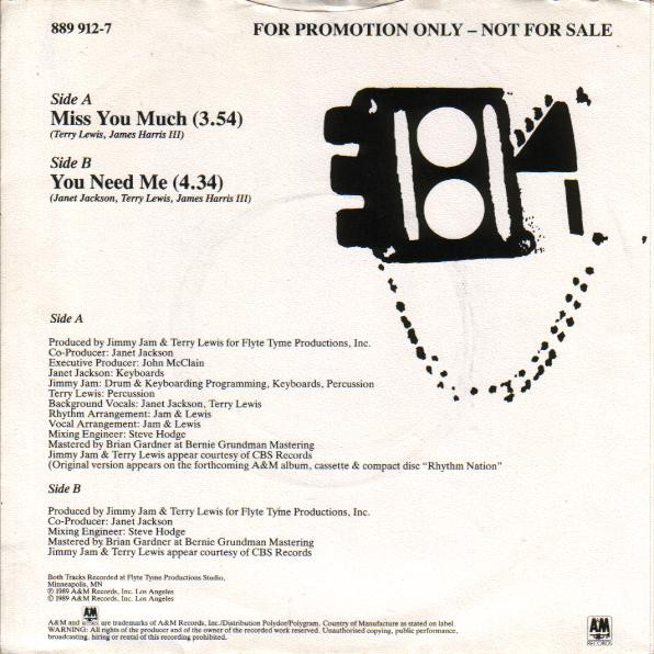 Janet Jackson - Miss You Much | A&M Records (889 912-7) - 2