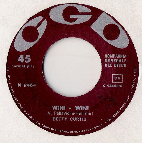 Betty Curtis - Wini Wini | CGD (N 9464) - 3