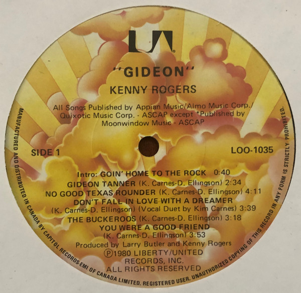 Kenny Rogers - Gideon | United Artists Records (LOO-1035) - 3