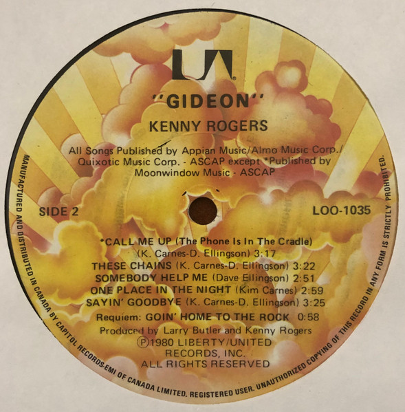 Kenny Rogers - Gideon | United Artists Records (LOO-1035) - 4