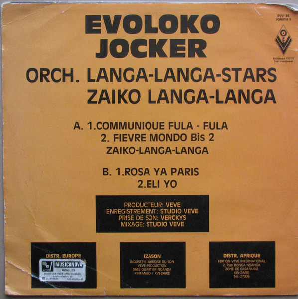 Evoloko Jocker Et Langa Langa Stars - La Carte Qui Gagne - Volume II | Editions Veve International (EVVI 36) - 2