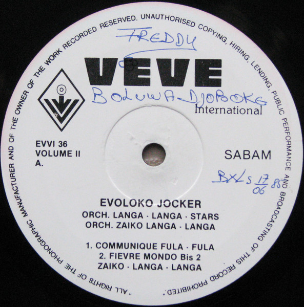 Evoloko Jocker Et Langa Langa Stars - La Carte Qui Gagne - Volume II | Editions Veve International (EVVI 36) - 3