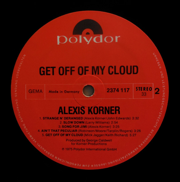 Alexis Korner - Get Off Of My Cloud | Polydor (2374 117) - 4