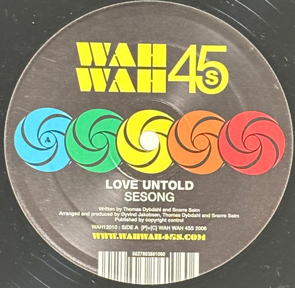 Sesong - Love Untold / Cold | Wah Wah 45s (WAH12010) - main Sesong - Love Untold / Cold | Wah Wah 45s (WAH12010) - main
