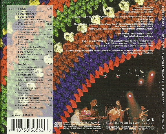 Joe Zawinul + The Zawinul Syndicate - World Tour | ESC Records (ESC/EFA 03656-2) - 2