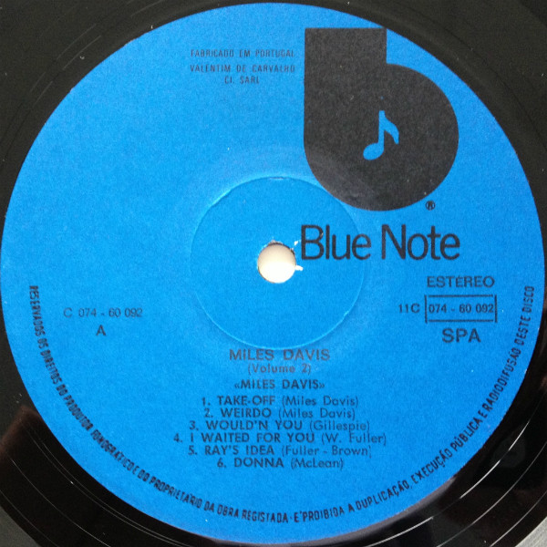 Miles Davis - Volume 2 | Blue Note (11C 074-60 092) - 3