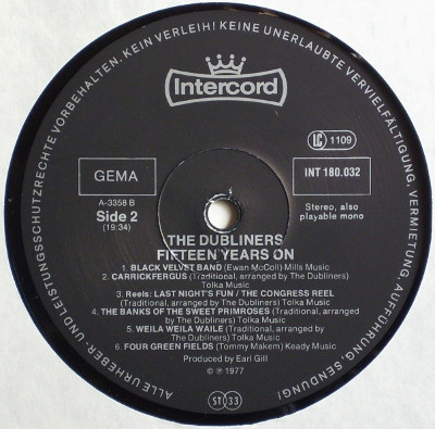The Dubliners - Fifteen Years On | Intercord (INT 180.032) - 4 The Dubliners - Fifteen Years On | Intercord (INT 180.032) - 4