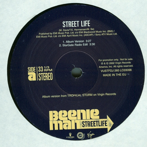 Beenie Man - Street Life | Virgin (VUSTFDJ 260) - main