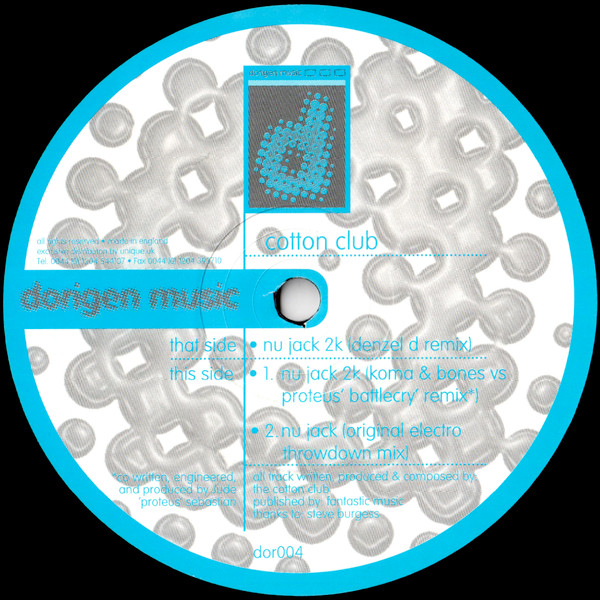 Cotton Club - Nu Jack 2k | Dorigen Music (DOR 004) - main Cotton Club - Nu Jack 2k | Dorigen Music (DOR 004) - main