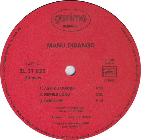 Manu Dibango - Surtension | Garima Records (ZL 37829) - 3 Manu Dibango - Surtension | Garima Records (ZL 37829) - 3