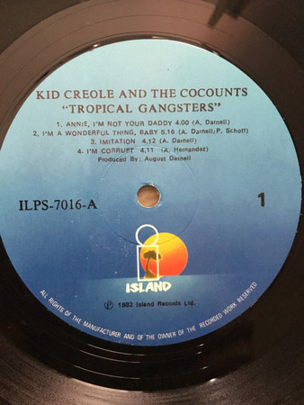 Kid Creole And The Coconuts - Tropical Gangsters | ZE Records (ILPS 7016) - 2