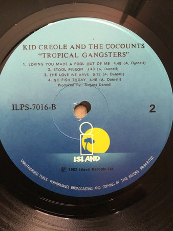 Kid Creole And The Coconuts - Tropical Gangsters | ZE Records (ILPS 7016) - 3