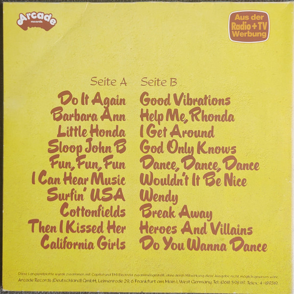 The Beach Boys - 20 Grössten Hits | Arcade Records (ADE G 24) - 3 The Beach Boys - 20 Grössten Hits | Arcade Records (ADE G 24) - 3