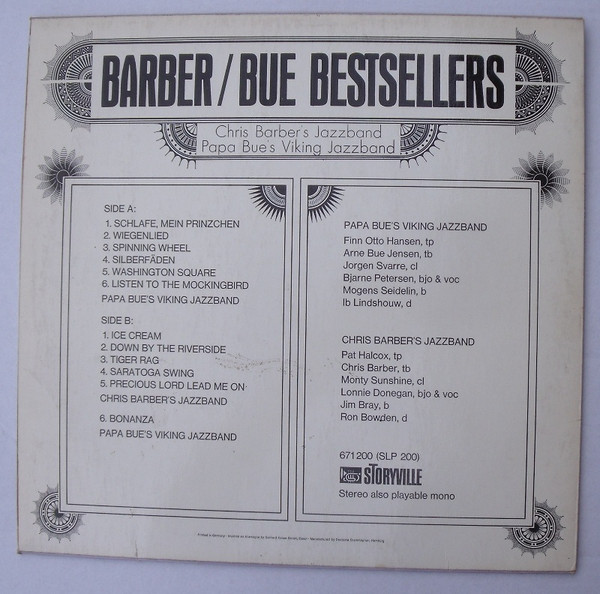 Chris Barber's Jazz Band / Papa Bue's Viking Jazz Band - Barber / Bue Bestsellers | Storyville (671 200) - 2