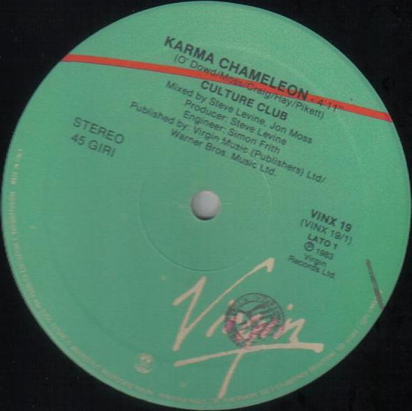 Culture Club - Karma Chameleon | Virgin (VINX 19) - 2