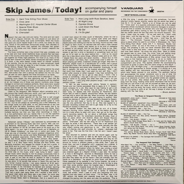Skip James - Skip James Today! | Vanguard (CR00744) - 3 Skip James - Skip James Today! | Vanguard (CR00744) - 3