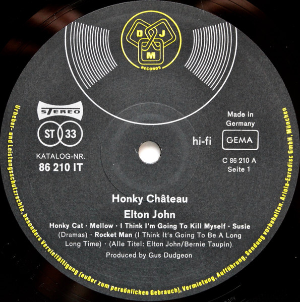 Elton John - Honky Château | DJM Records (86 210 IT) - 4