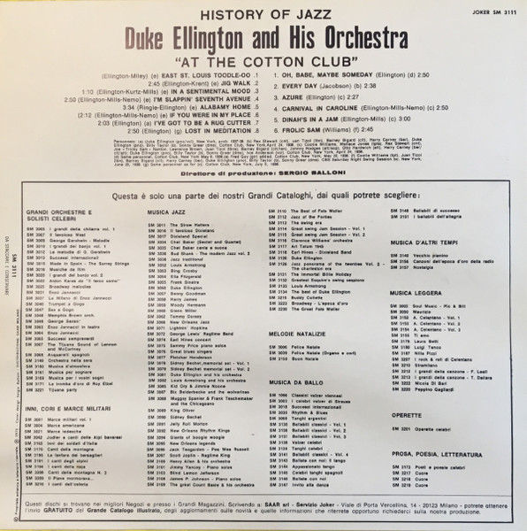 Duke Ellington And His Orchestra - At The Cotton Club | Joker (SM 3111) - 2