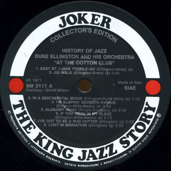 Duke Ellington And His Orchestra - At The Cotton Club | Joker (SM 3111) - 3