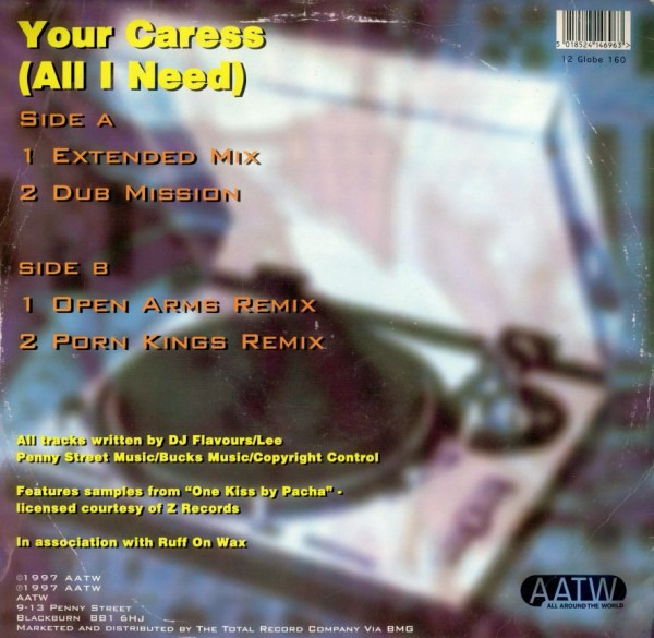 DJ Flavours - Your Caress (All I Need) | All Around The World (12 GLOBE 160) - 2