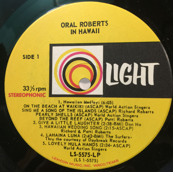 Various - Oral Roberts In Hawaii | Light Records (LS-5575-LP) - 3 Various - Oral Roberts In Hawaii | Light Records (LS-5575-LP) - 3