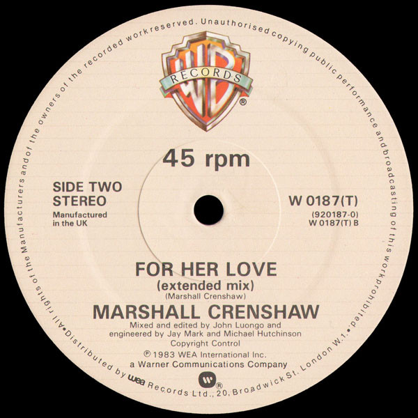 Marshall Crenshaw - U.S. Remix | Warner Bros. Records (W 0187(T)) - 4 Marshall Crenshaw - U.S. Remix | Warner Bros. Records (W 0187(T)) - 4
